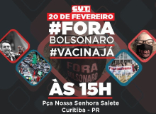 Neste sábado tem carreata em defesa da vida, pelo Fora Bolsonaro e contra a fome