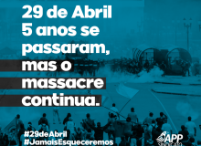 Jamais esqueceremos: 5 anos do Massacre do Centro Cívico