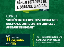 Fórum Estadual de Liberdade Sindical realiza audiência na terça-feira