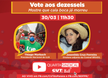 Quarta Sindical: Vote aos dezesseis e mostre que o cala boca já morreu