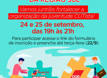 Inscrições para o 3º encontro de Juventude da Região Sul estão abertas até o dia 22