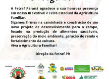 Gratidão e Sucesso no 3º Festival da Agricultura Familiar!