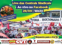 CUT e centrais do Paraná realizam live como esquenta para o dia 02 de outubro