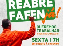 Protesto nesta sexta pressiona pela reabertura da Fafen-PR